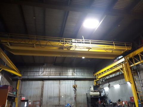 Eleven overhead cranes