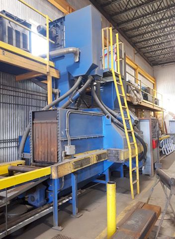 Shot blasting machine for 24'x24'' profiles