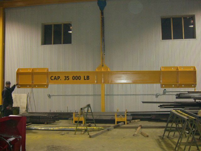 Lifting beam with a capacity of 35,000 lb