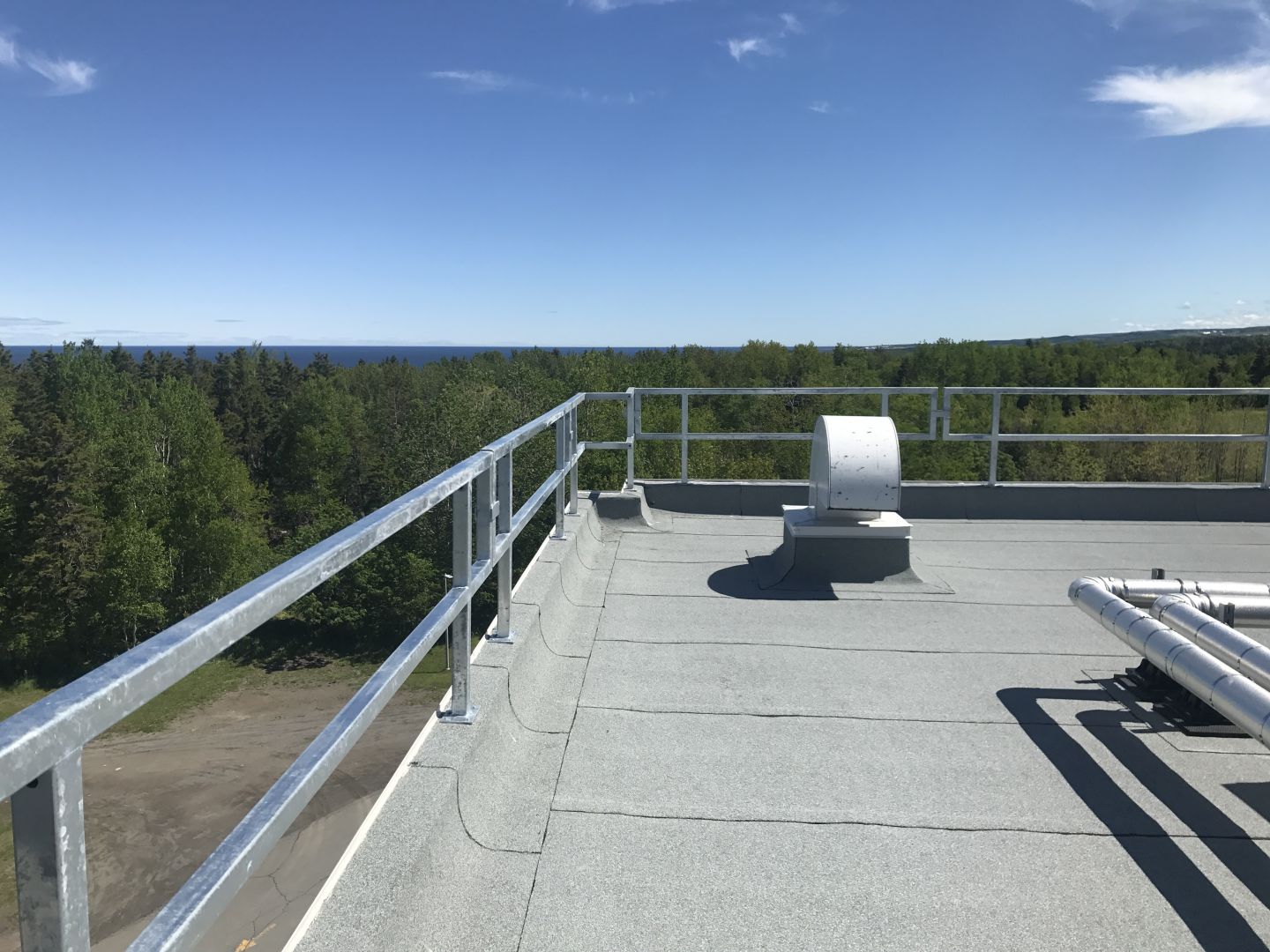 Guardrails on the roof of Cgep de Matane.